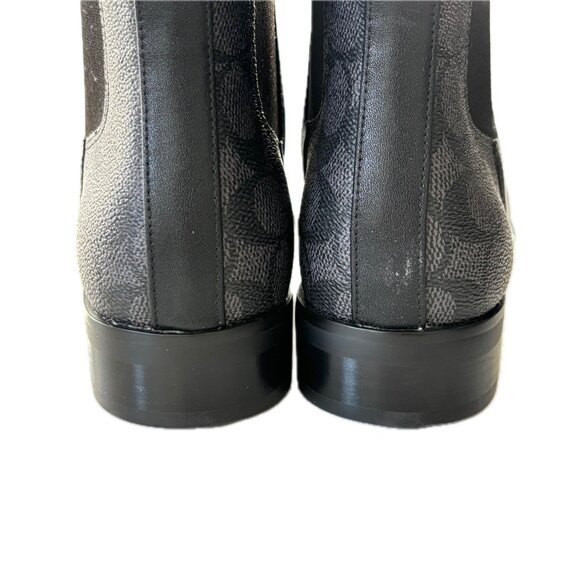 Coach Meredith Signature Black/Charcoal Womens 8.5 Booties (CW724) NEW - Picture 4 of 12